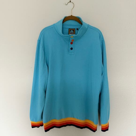 ALDI Blue pop over top Quarter Button - Picture 1 of 7